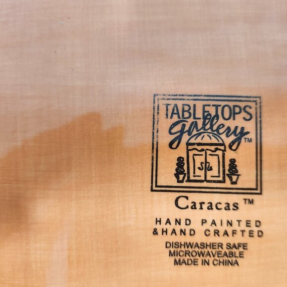 Vintage Tabletops Gallery Hand Painted Square Plate - Picture 4 of 5